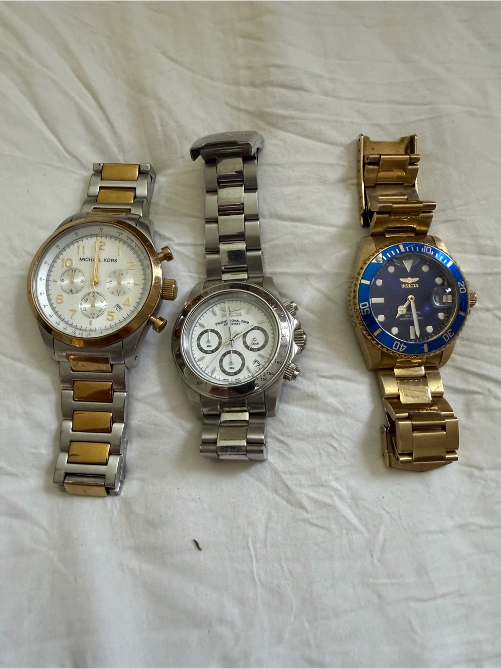 Michael Kors and Invicta Two-Tone Bracelet Watch - Gold & Silver